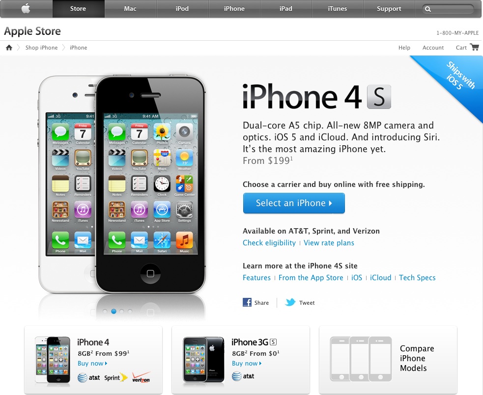 iphone 4s release date price