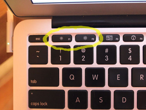 unlock brightness control for mac bok air screen